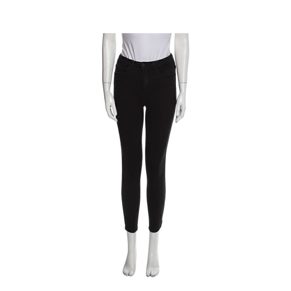 L'Agence Mid-Rise Black Skinny Leg Jeans